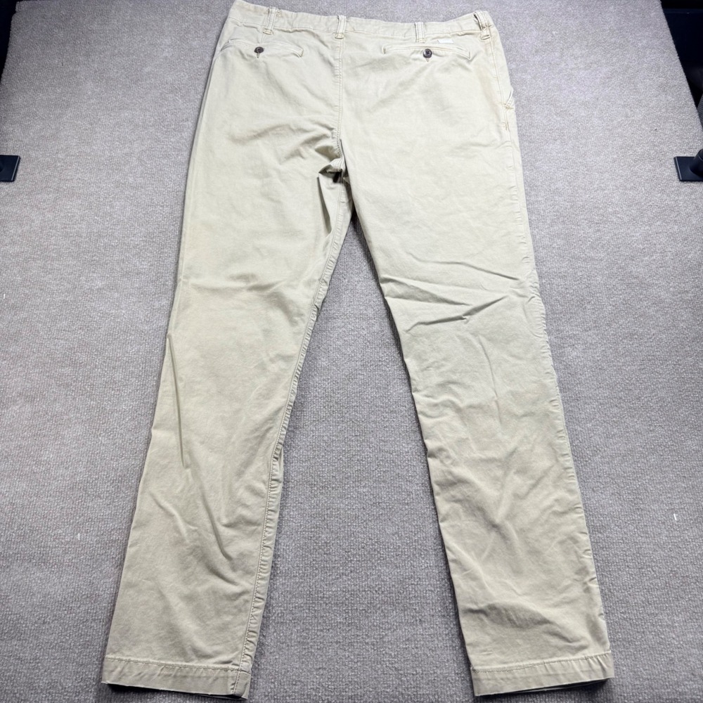 American Eagle Slim Fit Chino Pants Mens 38x36 (measures 38x33) Khaki Stretch - Picture 2 of 14